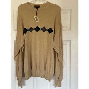 Robert Talbott Khaki Sweater, Men’s Size XXL